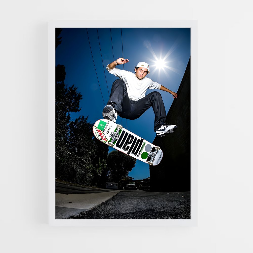 Poster Paul de style – affiche Skateboard (vue 3)